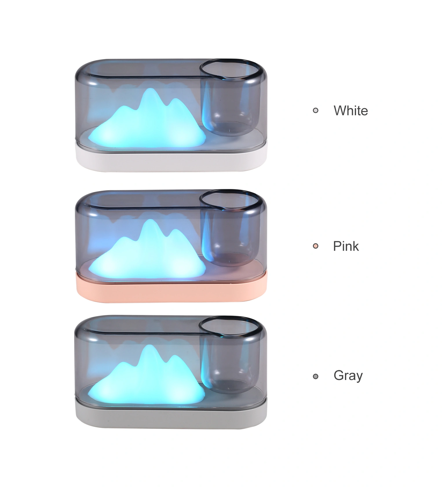 Kosona Dağ Şekilli Şarjlı Led Gece Lambası - 3 Renk Seçeneğiyle Yumuşak Işık, Ev Dekorasyonu Ve Çocuk Odaları İçin