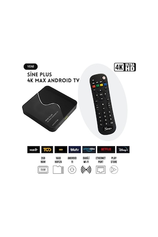 Sine Plus Max 2 GB16 GB 4K Android Tv Box