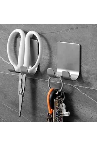 Novahub 4 Adet Gümüş Duvar Jilet Tutucu Paslanmaz Çelik Tıraş Makinesi Depolama Kanca Rafları Gümüş