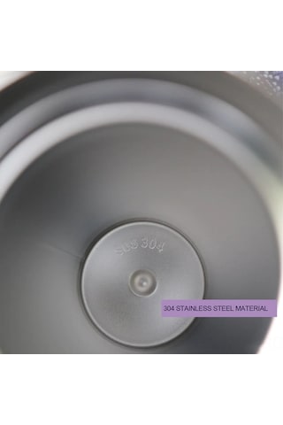 Ruicoo 500ml Paslanmaz Çelik Yıldız Desenli Termos - 24 Saat Sıcak Tutar, Sızdırmaz, Taşınabilir Mor