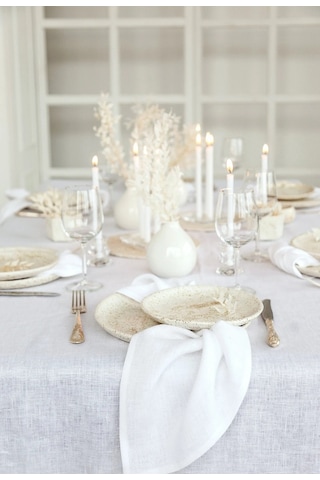 Wellstil Premium Keten Peçete 6'lı 40 x 40 Beyaz