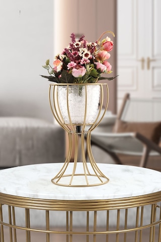 Anafor Saksılık Eskitme 25 Cm Şeffaf Saksı