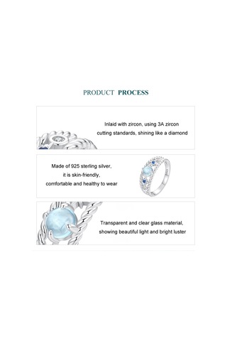 S925 Sterling Silver Platinum Plated Starry Hollow Ring, Size: No.6 Çok Renkli