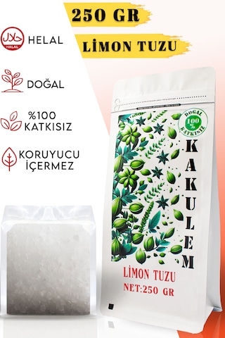 Kakulem Turşuluk Salamuralık Yemeklik Limon Tuzu 250 G