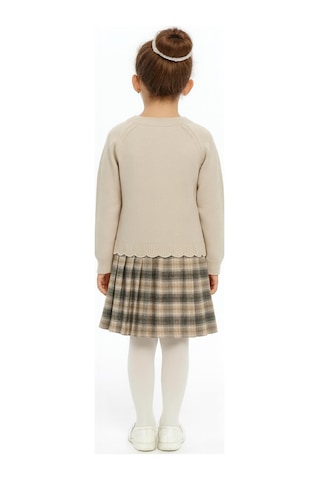 Xo Kids Kız Çocuk Elbise 8-12 Yaş 4066 Bej