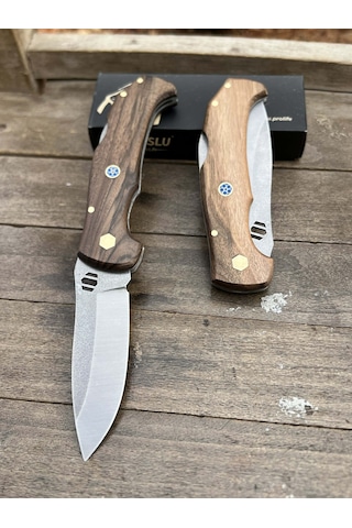 El Yabımı Kamp Çakı Kamp Bıçak Outdoor Altın - Kahverengi