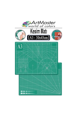 A3 Kesim Matı 1 Adet 30x45 Cm Çift Taraflı Çizim Matı Kesim Altlığı Kesme Madı Kesim Tablası Proje Etkinlik