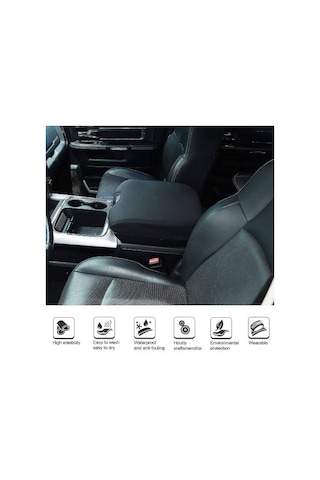Dodge Ram 1500 2500 3500 İçin Orta Konsol Kol Dayama Kapağı Pedi, Siyah