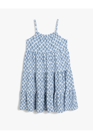 Koton İnce Askılı Etnik Desenli Mini Elbise Ekru Desenli 5skg80005ak Ekru Desenli Ekru