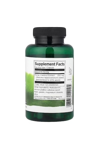Swanson Horse Chestnut Extract At Kestanesi Özü 250 Mg 120 Caps