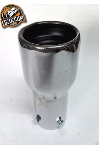 51 Mm. Rüzgar Rüzgar Sesli Antipas İç Kaplamalı Vidalı Sök/tak Yuvarlak Nikelaj Egzoz Eksoz Ucu