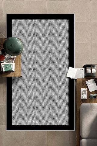 West Home Dijital Baskı Yıkanabilir Kaymaz Taban Salon Halısı Mutfak Halısı Koridor Halısı Wh 445 Grey