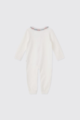 Panço Liberty Kumaş Çiçek Desenli Yenidoğan Tulum Krem 5621GN30003