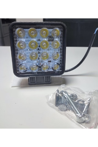 16 Ledli Projektör Kare Lamba COB Ledli Kalın Kasalı 12-110 Volt.