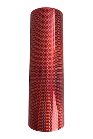 Petekli Kırmızı Far Stop Filmi Folyosu Çizik Engelleyici Folyo 3d Petek Desenli Hologramlı 30 Cm X 10 Metre