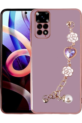 Xiaomi Redmi Note 12 Pro 4g Kılıf El Tutamaçlı Kamera Korumalı Zore Taka Silikon Kapak Mor