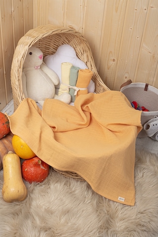 Yeşil Sarı Turuncu Renkli Pamuk 3lü Çok Amaçlı Çok Renkli