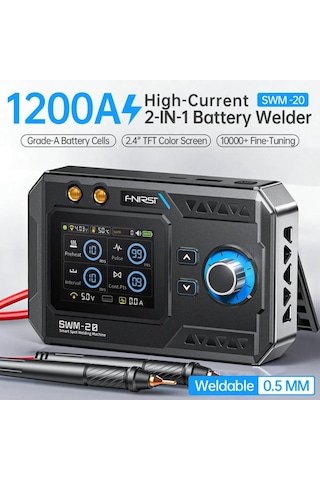 Fnırsı Swm-20 Taşınabilir 1200a Çift Darbeli Şarjlı Punta Kaynak Makinesi - 5000mah Powerbank