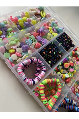 No:83 Soft Ve Canlı Renk Figür Boncuk Harf Boncuk Fimo Meyve Fimo Çocuk Hobi Seti