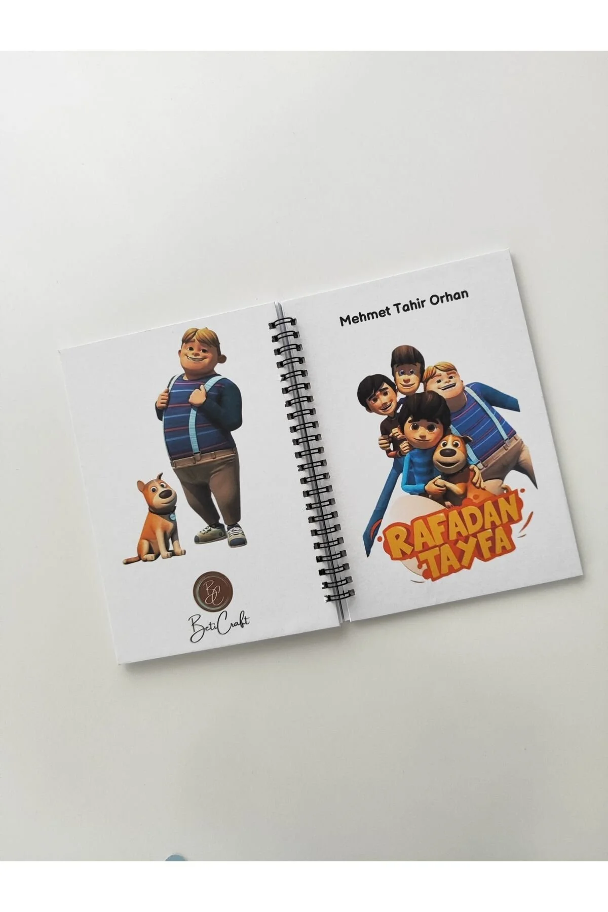 Rafadan Tayfa Temalı Spiralli Defter, Okul Defteri , Not Defteri Beyaz