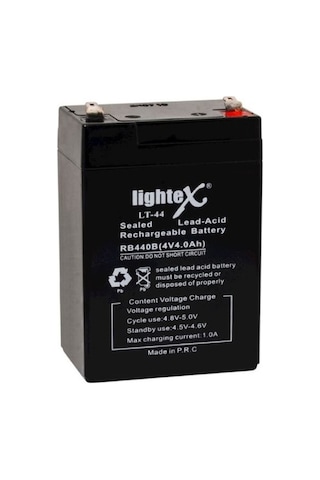 Ayt Lightex Lt-44 4 Volt 4 Amper Kuru Akü Işıldak Aküsü