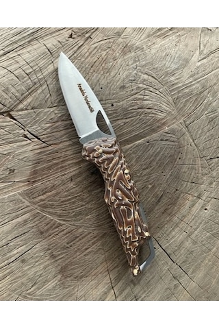 Dmr 4116 Klipsli Cep Çakısı Kamp Çakısı Avcı Kampçı Bıçagı Cep Bıçak 19cm Kahverengi