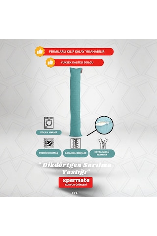 Xpermate Sarılma Yastığı, Bacak Arası Yastığı Dikdörtgen Açıkmavi
