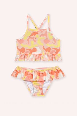Panço Sand Mother Kız Bebek Desenli Turuncu Bikini
