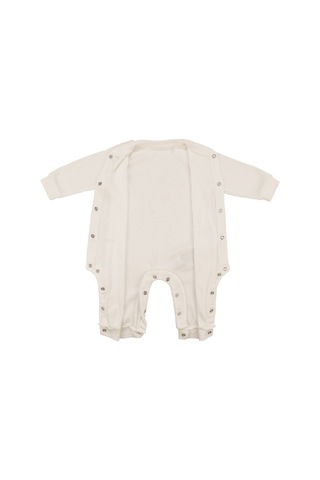 Bebegen Unisex Ekru Fitilli Düğümlü Bereli Çıtçıtlı Tulum Çok Renkli