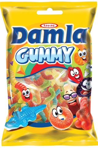 Tayaş Damla Gummy Worms Sour  Jel Şeker 1 KG