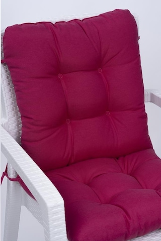 Altınpamuk Neva Pofidik Arkalıklı Özel Dikişli Bağcıklı Sandalye Minderi 44x94 CM Fuşya
