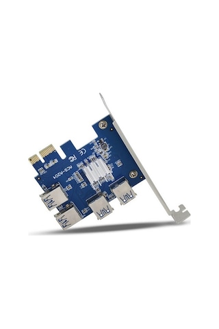 Alfais 4471 PCI-E Express 1 to 4 USB 3.0 Ekran Kartı Riser Çoklayıcı