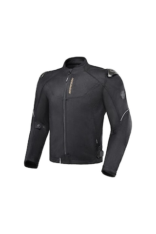 Scoyco Jk194 Motosiklet Montu Yazlık Fileli Dayanıklı Makro Kumaş Motorcu Mont Black