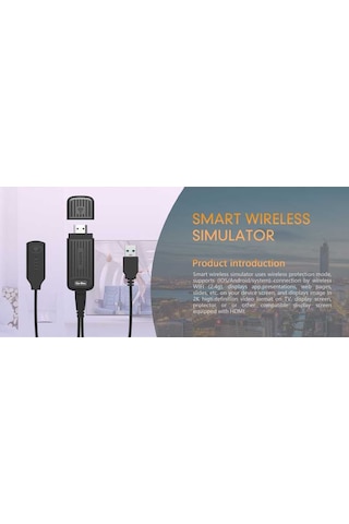 Go Des GD-DM566 Kablosuz HDMI Görüntü Aktarıcı Wireless 2.4Ghz W-Fi Bağlantı - Siyah ZORE-258831