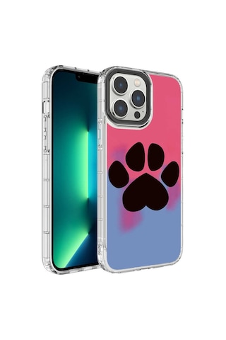 Apple Uyumlu iPhone 14 Pro Kamera Korumalı Renkli Desenli Sert Silikon Zore Korn Kapak