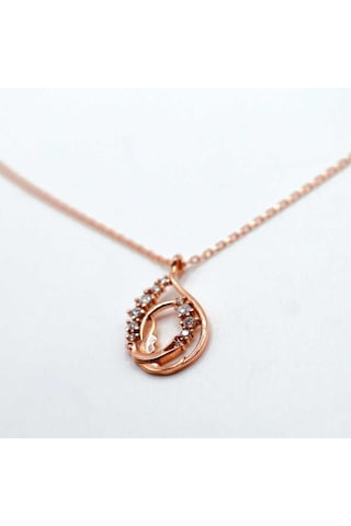 Agakulche Gümüş Fantazi Damla Hayalet Kolye Rose