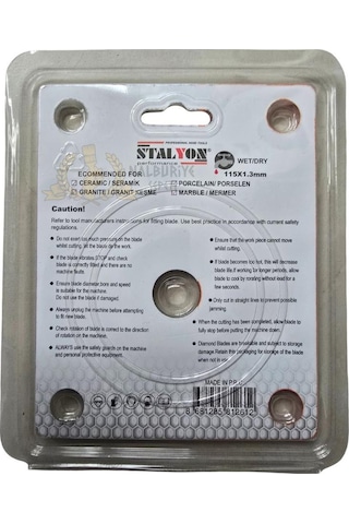 Stalyon Seramik Porselen Mermer Granit Hassas Kesme Taşı 115 Mm.