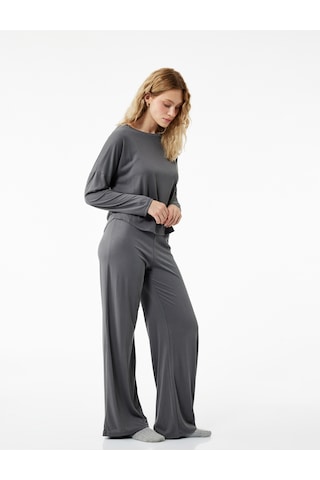 Koton Rahat Kesim Beli Lastikli Modal Pijama Altı Antrasit 6wlk40197mk 939