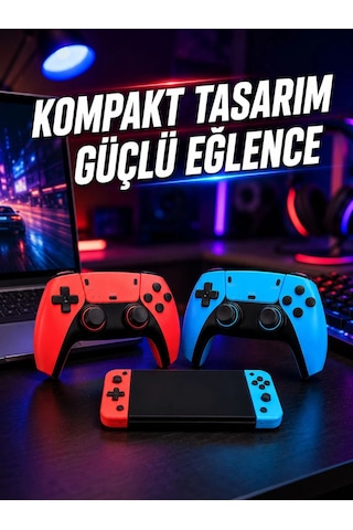 Kablosuz Retro Oyun Konsolu Hdmı Tv Bağlantılı Çift Gamepad Seti