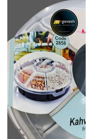 Lüx Lilyum Kahvaltılık Ve Çerezlik Kabı 7 Bölmeli Gri-şeffaf Gri - Şeffaf