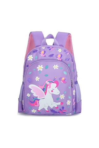 Hainan Shenda Sevimli Tek Boynuzlu At Okul Sırt Çantası - Mor Skbnr6 Mor