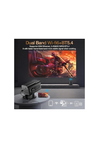 Hy320max Android Projektör + Game Projector Ultra Hd 4k Ev Sinema Yansıtma Oyun Projeksiyon Cihazı