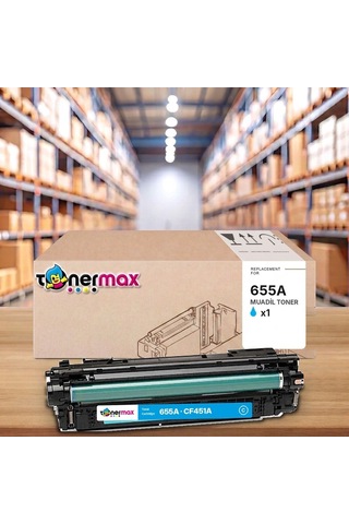 Hp 655a Cf451a Mavi Uyumlu Toner - Çipli / Color Laserjet Enterprise M652 / M653 / Mfp M681 / M682