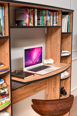 Çalışma Masası 10 Raflı Kitaplık Raf Atlantik Çam Kahverengi