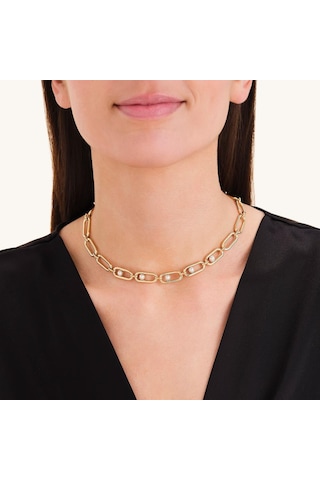 Rosefield Jnplg.j1294 Altın Renk Modern İnci Zincir Çelik Kolye