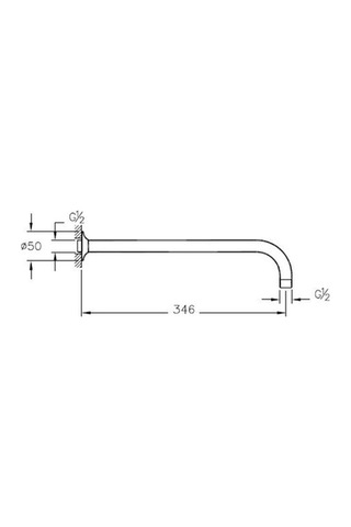 VitrA Origin A4565234 Duş Başlığı Dirseği Uzun,Duvardan, Fırçalı