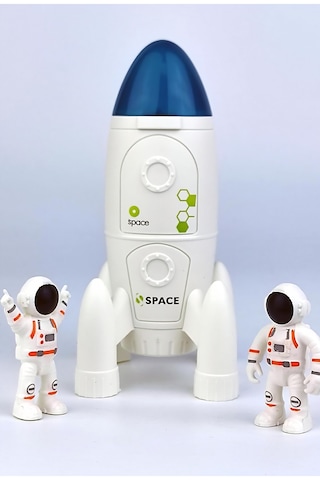 Uzay Aracı Seti, 2 Astronot, Uydu, Uydu Yer İstasyonu - Oyuncak Uzay Kapsülü, Uzay Roketi, Uzay Mekiği 01