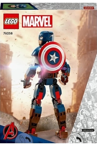 LEGO® 76258 Super Heroes Kaptan Amerika Yapım Figürü 310 Parça