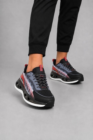 Ht Hotin Rocco Erkek Air Taban Spor Ayakkabı Günlük Rahat Koşu Ve Yürüyüş Sneaker - Siyah-füme-kırmızı
