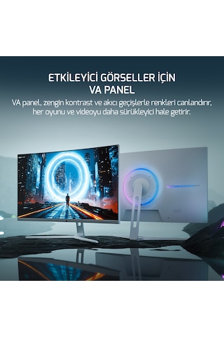 Gamepower Vivid V60 27" Curved Rgb Beyaz 240hz 0.5ms Fhd 1500r Cece5gmp0064